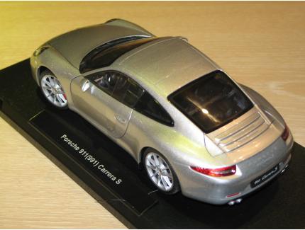 PORSCHE 911 991 CARRERA S SILVER 2012 WELLY 1/18°