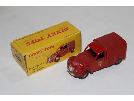 CITROEN 2CV FOURGONNETTE INCENDIE 1960 DINKY TOYS 1/43°