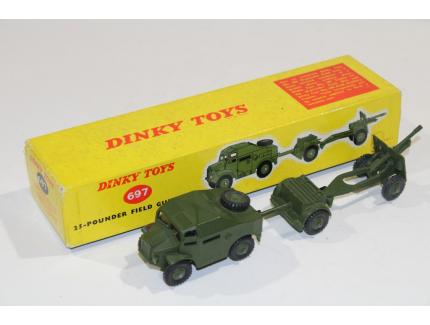 25-POUNDER FIELD GUN SET 1960 DINKY TOYS 1/55°