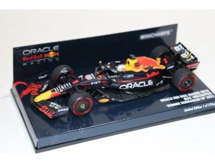 ORACLE RED BULL RACING RB18 MAX VERSTAPPEN VAINQUEUR GP HONGRIE 2022 MINICHAMPS 1/43°