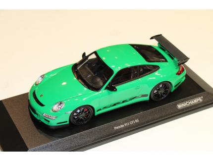 PORSCHE 911 TYPE 997 GT3 RS 2007 GREEN MINICHAMPS 1/18°