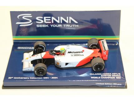 McLAREN HONDA MP4/6 AYRON SENNA WORLD CHAMPION 1991 MINICHAMPS 1/43 N°1