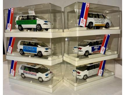 ASSORTIMENT DE RENAULT ESPACE ÉLECTION PRÉSIDENTIELLE 1995 MINIATURES LYON 1/43