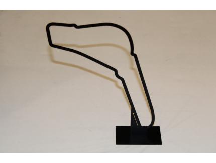 TRACE CIRCUIT VILLE DE MONZA ACIER NOIR SUR PIED H22.5CM