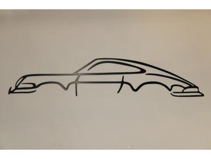 SILHOUETTE 911 MURALE ACIER NOIR 76.5CM X15CM