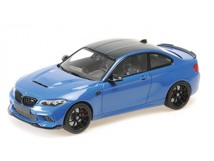 BMW M2 CS BLEU JANTES NOIR MINICHAMPS 1/43°