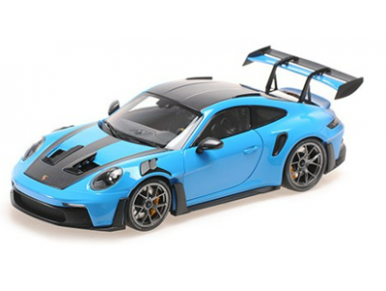 PORSCHE 911 992 GT3 RS WEISSACH BLEU MINICHAMPS 1/18°