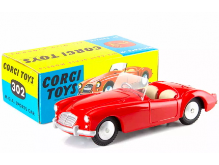 REEDITION : MGA Voiture de sport Rouge n°302 - CORGI 1/43