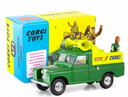 REEDITION : Land Rover Véhicule de campagne électorale n°472 - CORGI 1/43