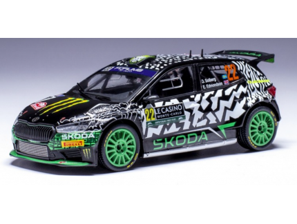 SKODA FABIA RALLY2 N°22 MONTE CARLO 2024 IXO 1/43°