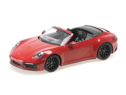 PORSCHE 911 CARRERA 4 GTS CABRIOLET ROUGE 2020 MINICHAMPS 1/18