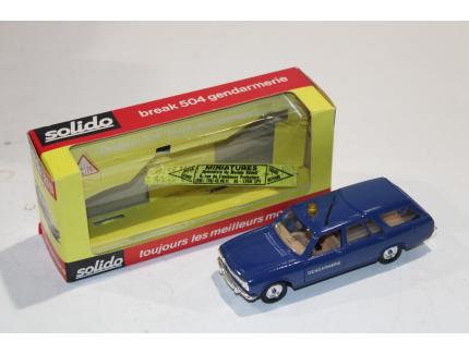 PEUGEOT 504 BREAK GENDARMERIE SOLIDO 1/43°