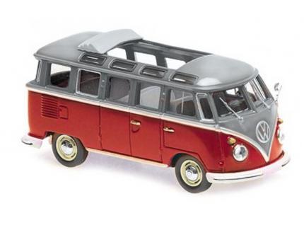 VOLKSWAGEN T1 SAMBUS BUS ROUGE 1963 MAXICHAMPS 1/43°