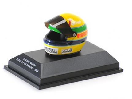 CASQUE HELMET A.SENNA FIRST F1 BRAZIL 1984 MINICHAMPS 1/8°