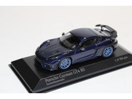 PORSCHE CAYMAN GT4 RS BLEU MINICHAMPS 1/43°