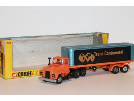 CAMION MACK AVEC REMORQUE TRANSCONTINENTALE CORGI 1/43°