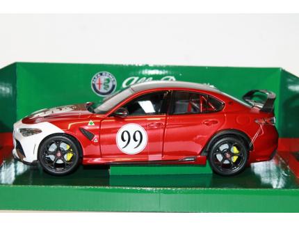 ALFA ROMEO GIULIA GTAM ROUGE ET BLANCHE 99 2021 BURAGO 1/18°