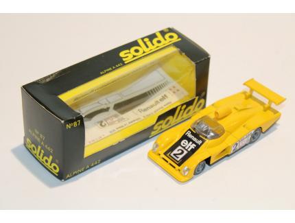 RENAULT ALPINE A 442 JAUNE 1978 SOLIDO 1/43°