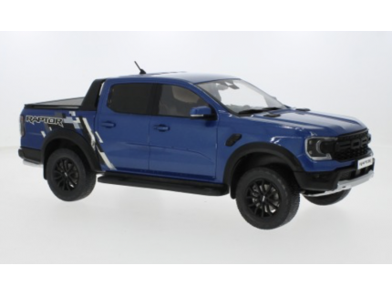 FORD RANGER RAPTOR 2022 BLUE METALLIC MODELCAR 1/18