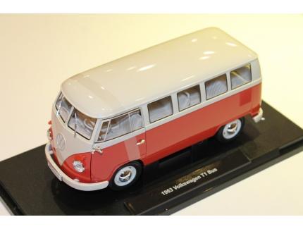 VW COMBI T1 VITRE ORANGE 1963 WELLY 1/18°