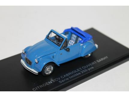 CITROEN 2CV CABRIOLET OUVERT SARHY BLEU 1984 FRANSTYLE 1/43°