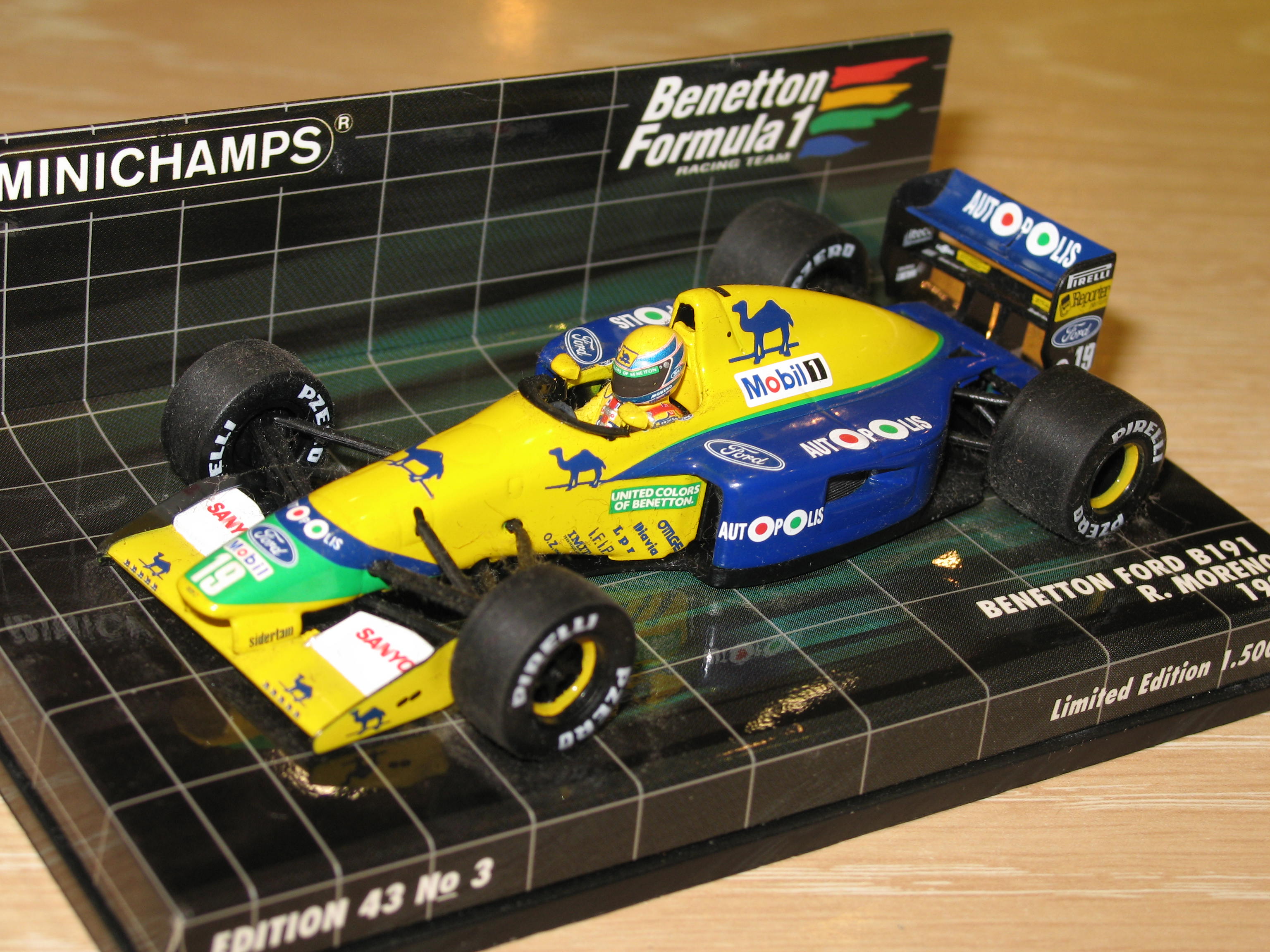 BENETTON B191 MORENO 1991 MINICHAMPS 1/43°