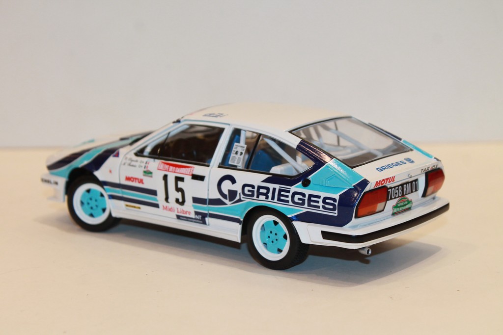 ALFA ROMEO GTV6 N°15 RALLYE DES GUARRIGUES 1985 SOLIDO 1/18°