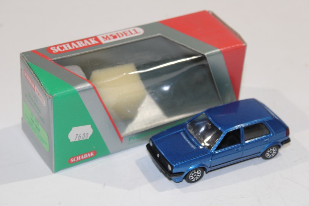 VOLKSWAGEN GOLF 2 BLEU 1987 SCHABAK MODELL 1/43°