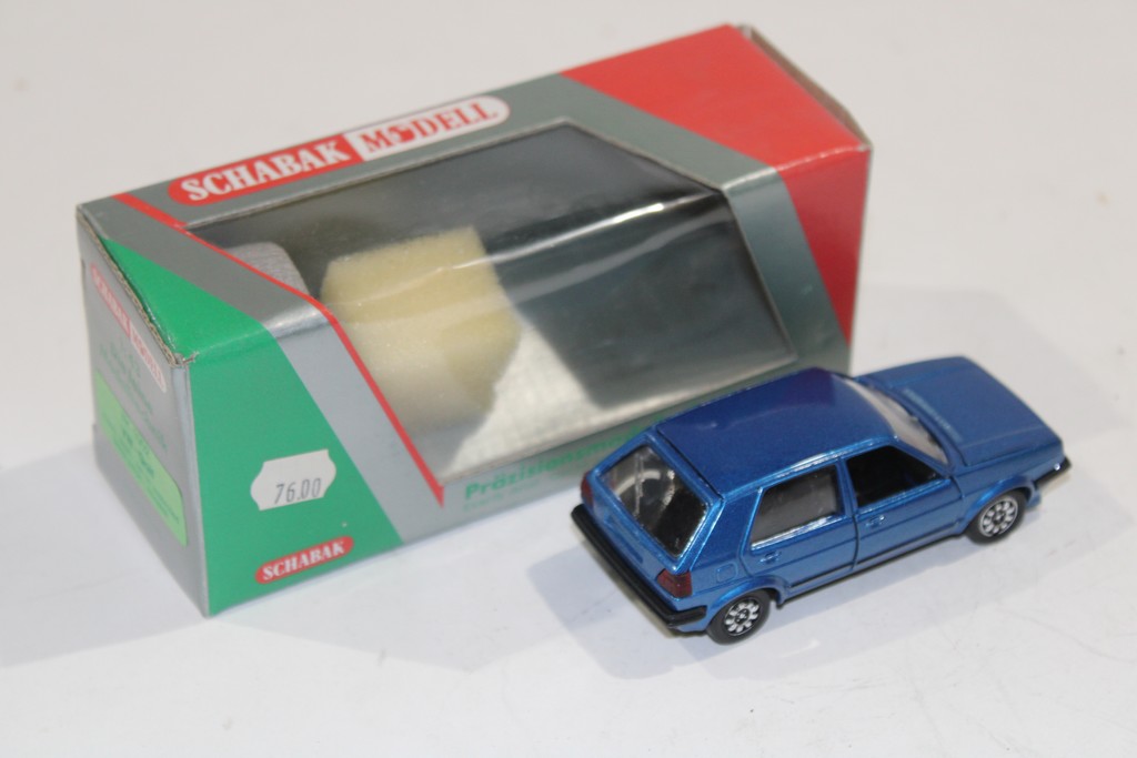 VOLKSWAGEN GOLF 2 BLEU 1987 SCHABAK MODELL 1/43°