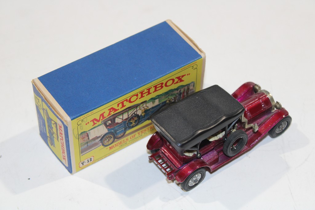 THOMAS FLYABOUT 1909 VIOLET MATCHBOX 1/43°