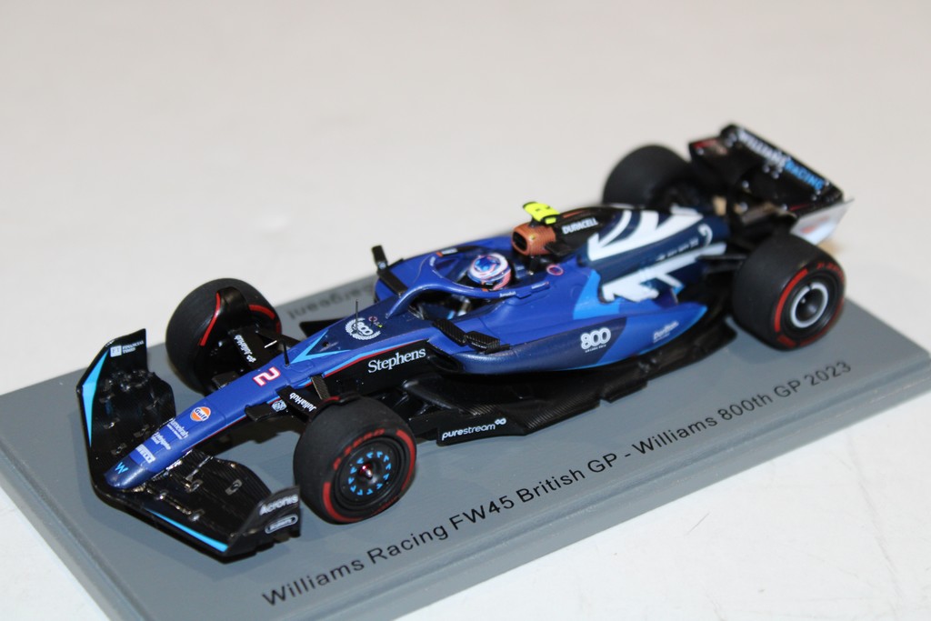 WILLIAMS RACING FW45 GP GRANDE-BRETAGNE 2023 LOGAN SARGEANT SPARK 1/43°