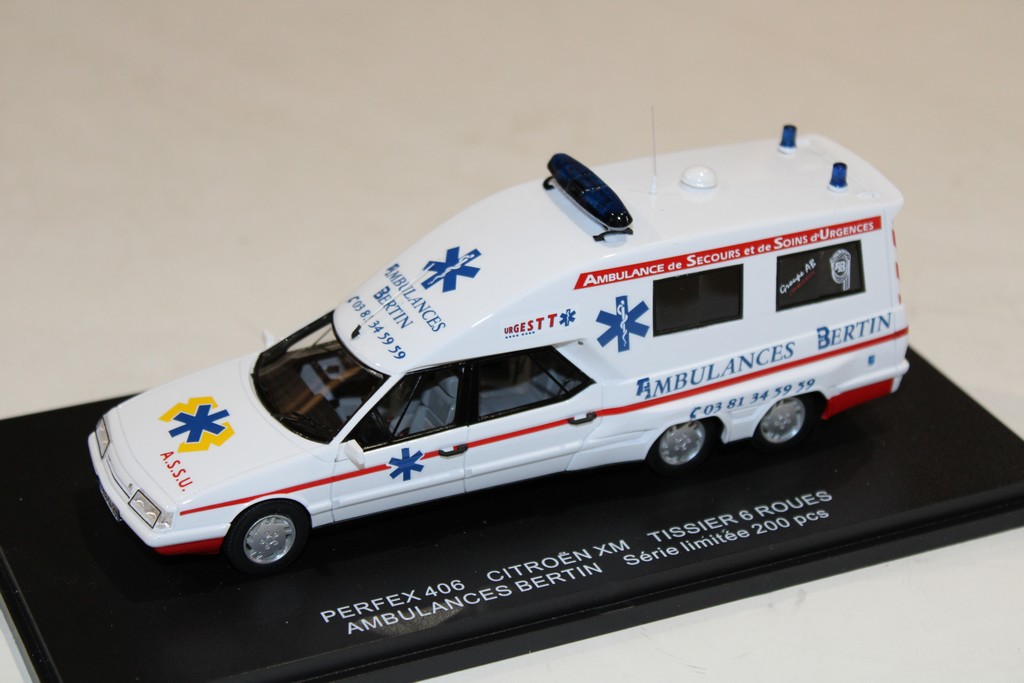 CITROEN XM TISSIER 6 ROUES AMBULANCE BERTIN PERFEX 1/43°