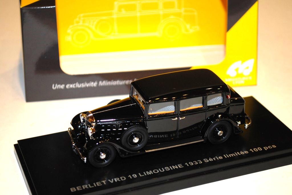 BERLIET VRD 19 LIMOUSINE 1933 MINIATURES LYON 1/43°