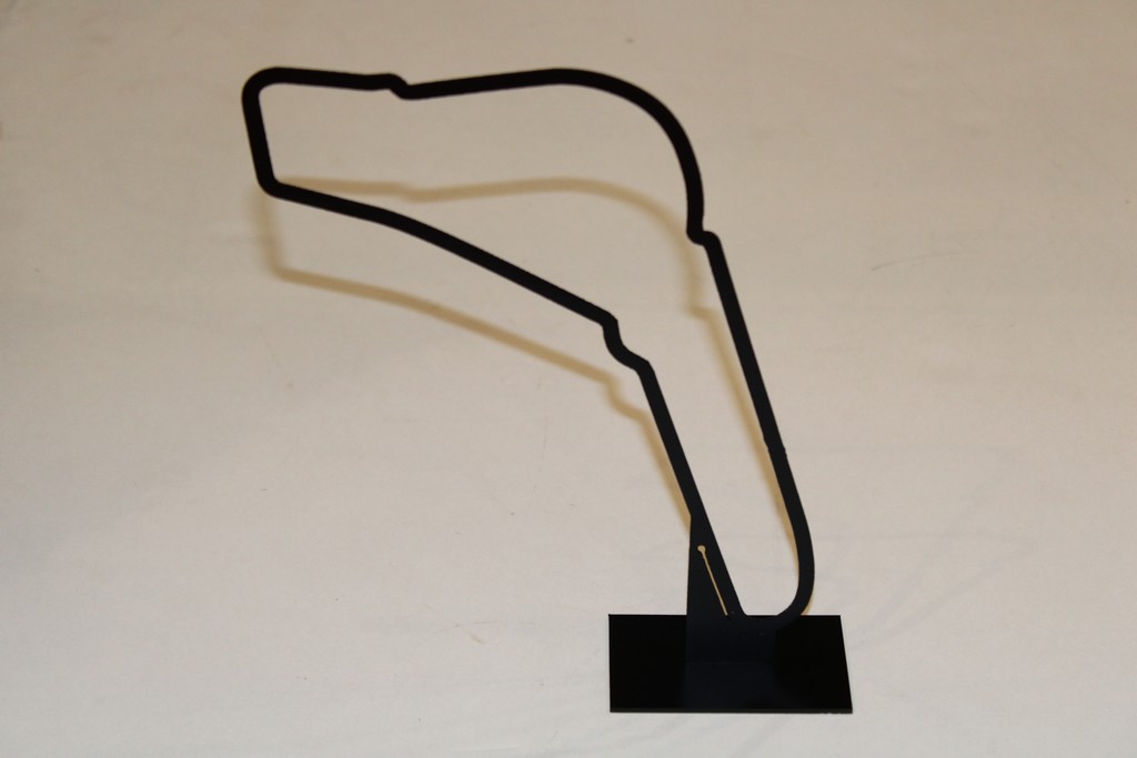 TRACE CIRCUIT VILLE DE MONZA ACIER NOIR SUR PIED 25CM