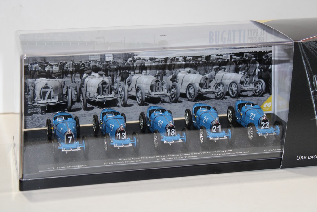 LE COFFRET BUGATTI 100 ans du GP de Lyon - Miniatures Lyon 1/43