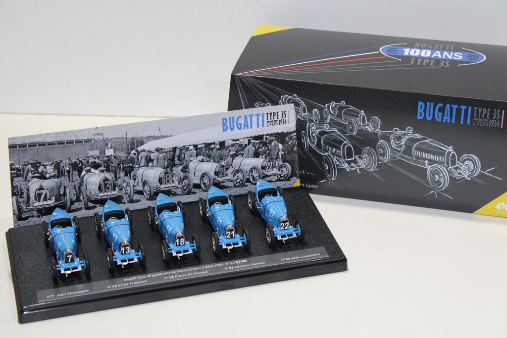 LE COFFRET BUGATTI 100 ans du GP de Lyon - Miniatures Lyon 1/43