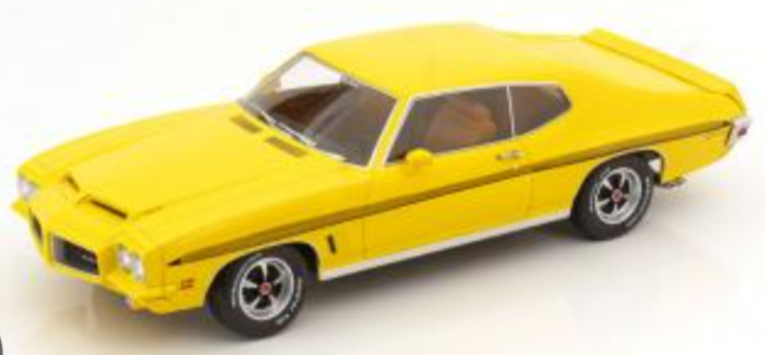 PONTIAC LEMANS GTO 1972 JAUNE KKSCALE 1/18°