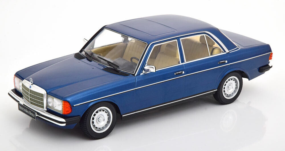 MERCEDES 280E W123 1977 BLEU KK SCALE 1/18°