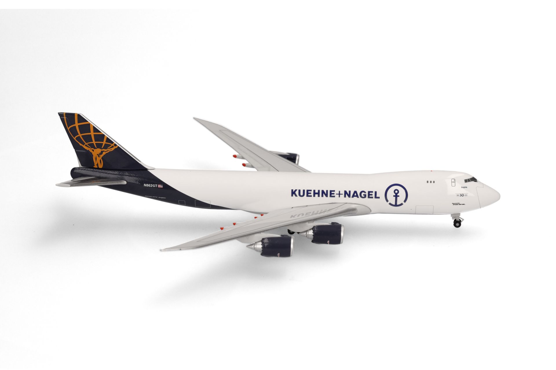 BOEING 747-8F KUEHNE+NAGEL HERPA 1/500°