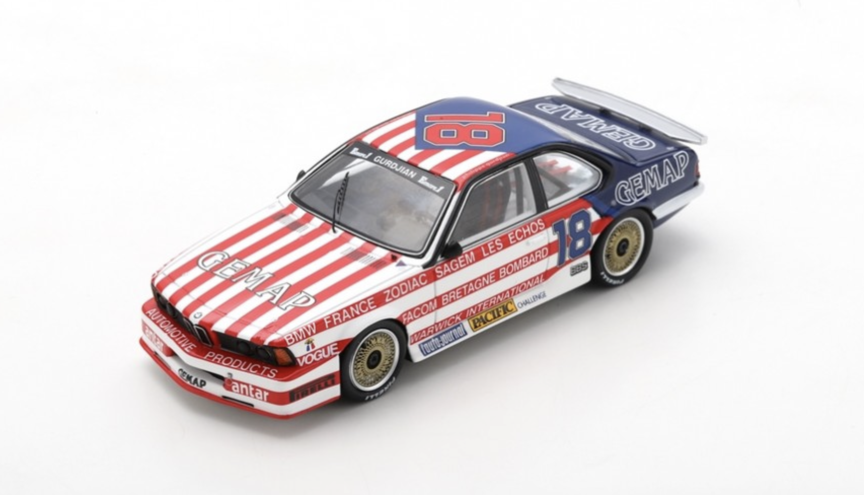 BMW 635 CSi N°18 CHAMPIONNAT DE FRANCE PRODUCTION 1985 SPARK 1/43°