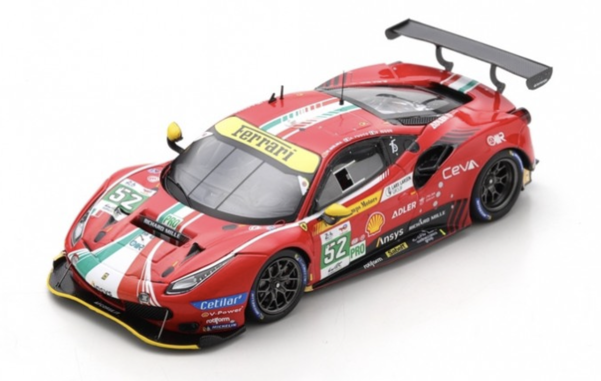 FERRARI 488 GTE AF CORSE N°52 3RD LMGTE PRO CLASS 24H LM 2022 LOOKSMART 1/43°