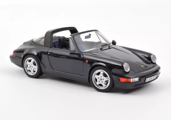 PORSCHE 911 CARRERA 4 TARGA 1991 BLEU NOREV 1/18°