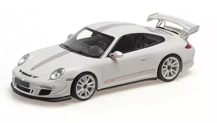 Porsche 911-997 Gt3 RS 4.0l blanche miniature bburago 1/18