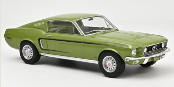 FORD MUSTANG GT FASTBACK 1968 GREEN NOREV 1/12°