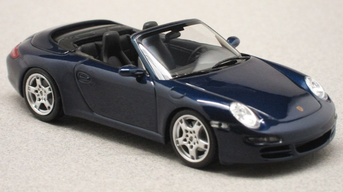 PORSCHE 911 997 CARRERA S CABRIOLET BLEU MAXICHAMPS 1/43°