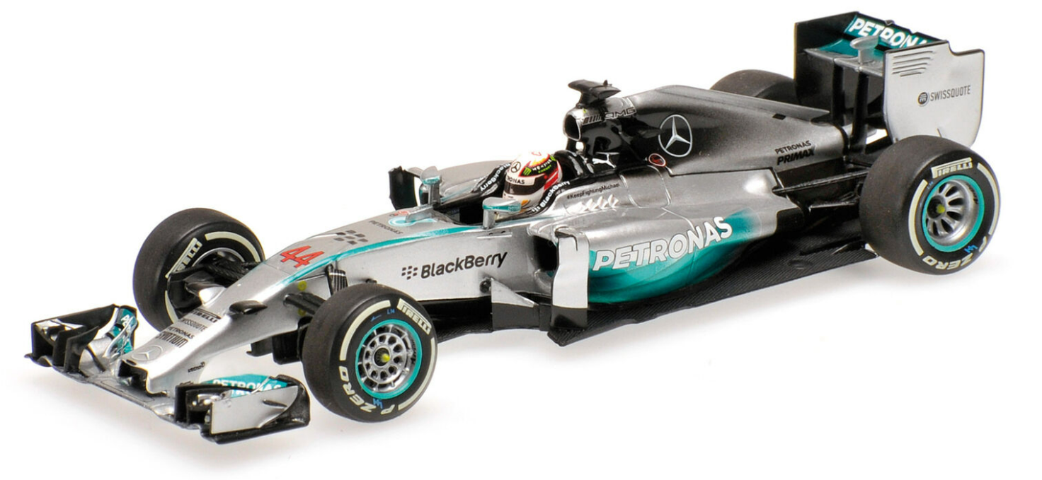 MERCEDES-BENZ AMG PETRONAS F1 TEAM W05 LEWIS HAMILTON CHAMPION DU MONDE 2014 MINICHAMPS 1/43°