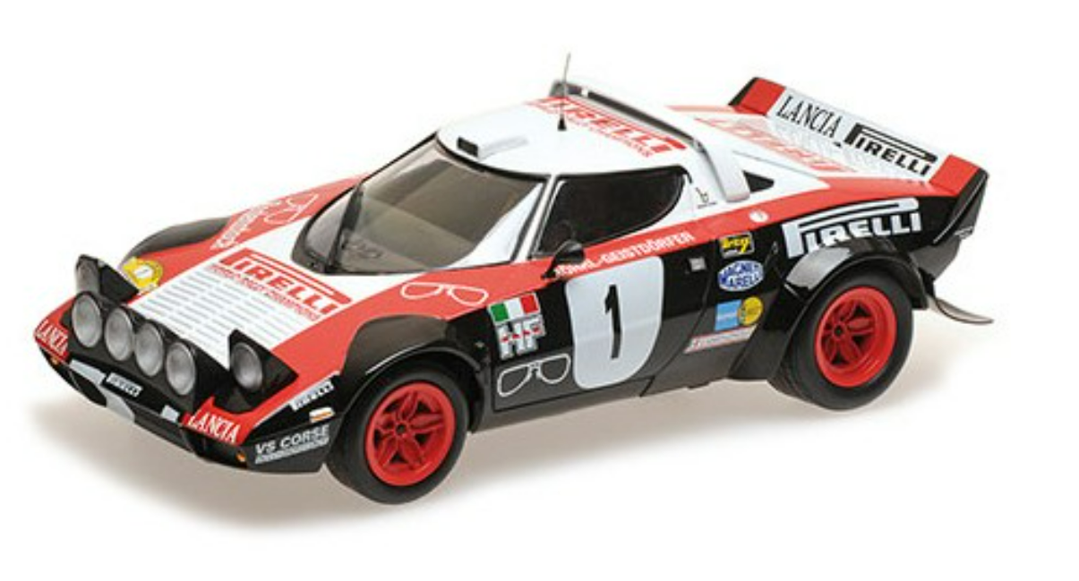 LANCIA STRATOS #1 ROHRL/GEISTDORFER VAINQUEUER DYNAVIT SAARLAND RALLYE 1978 MINICHAMPS 1/18°