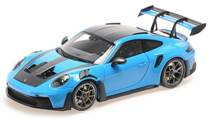 PORSCHE 911 992 GT3 RS WEISSACH BLEU MINICHAMPS 1/18°