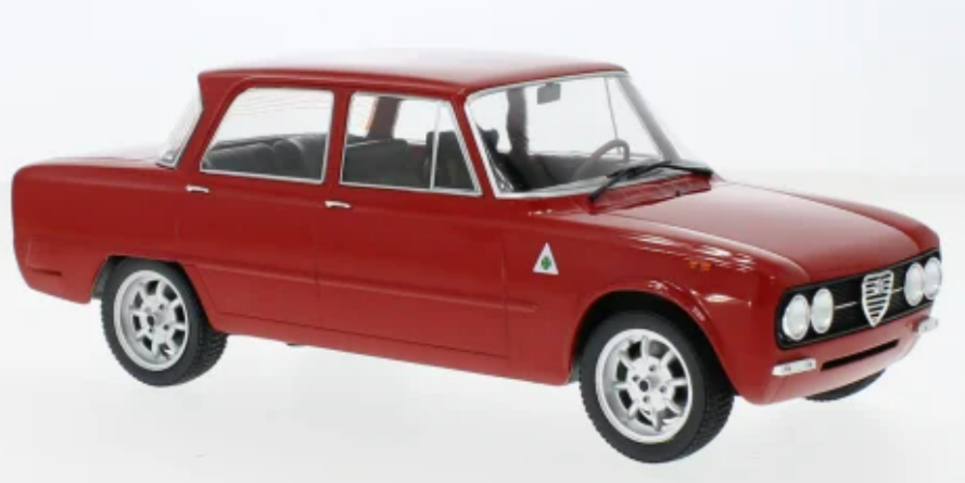 ALFA ROMEO GIULIA NUOVA SUPER ROUGE MODELCAR 1/18°