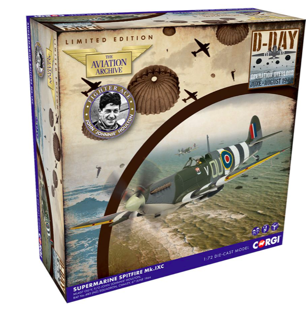 Supermarine Spitfire MkIXe, ML407, Sq Ldr John 'Johnnie' Houlton - CORGI 1/43